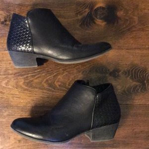 Fergie black ankle booties